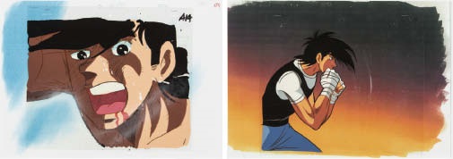 セル画「あしたのジョー」より2点セット Animation cel from